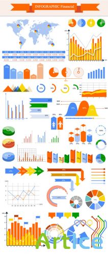 Infographic Financial Vector Illustrations