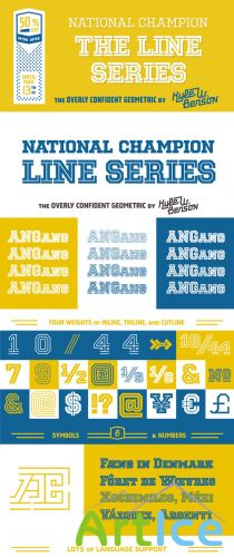 National Champion Line Series - 12 Fonts for $27