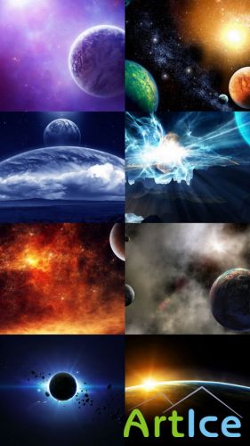 Space Wallpapers Set 8 JPG Files