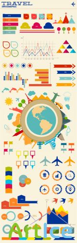 Travel Infographic Vector Illustrations