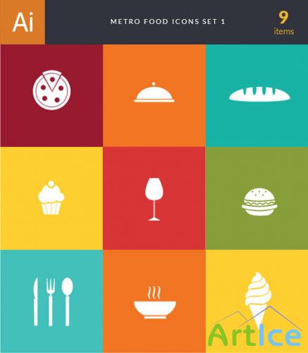 Metro Food Vector Icons 1