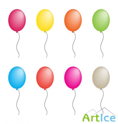 Colorful Balloon Vector Template