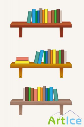 Bookshelf AI Vector Template