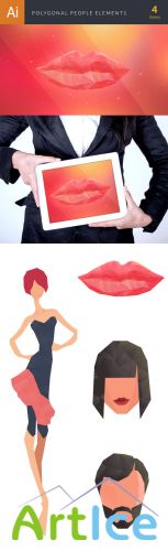 People Polygonal Vector Elements