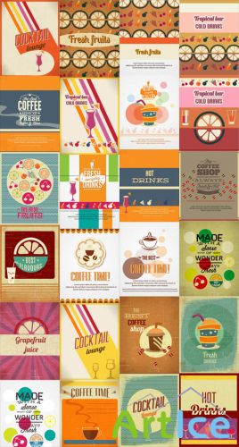 25 Food and Drink Vector Illustrations Set 4