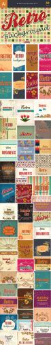 50 Retro Vector Illustrations Bundle