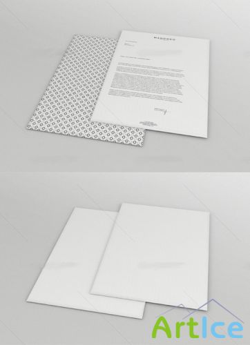 Clean Letterhead Mock up PSD