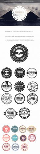 Clean and Modern Badges Vector Elements Set 2