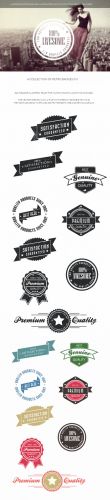 Retro Badges Vector Elements Set 4