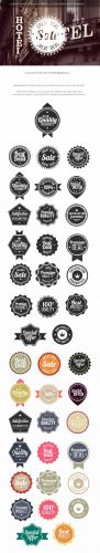 Simple Badges Vector Elements Set 2