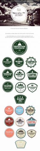 Travel Badges Vector Elements Set