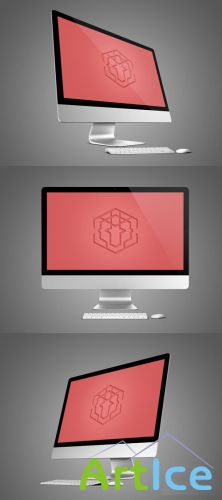 3 Computer Display Mock-Up PSD Templates