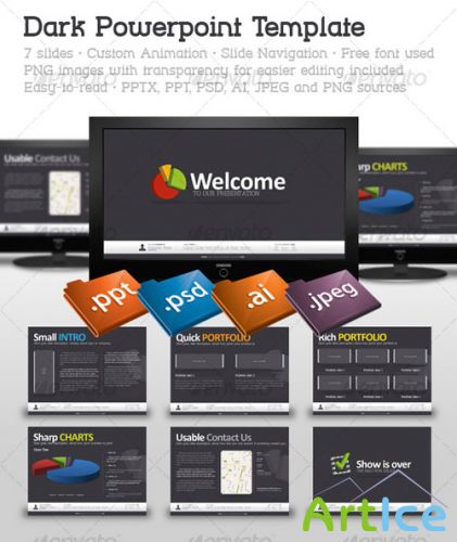 GraphicRiver - Dark Powerpoint Template 123358