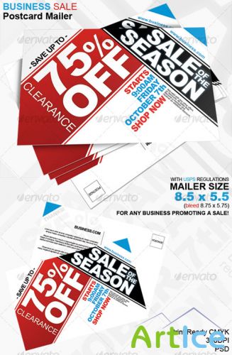 GraphicRiver - Business Sale Postcard Mailer 8.5 x 5.5 - 81200