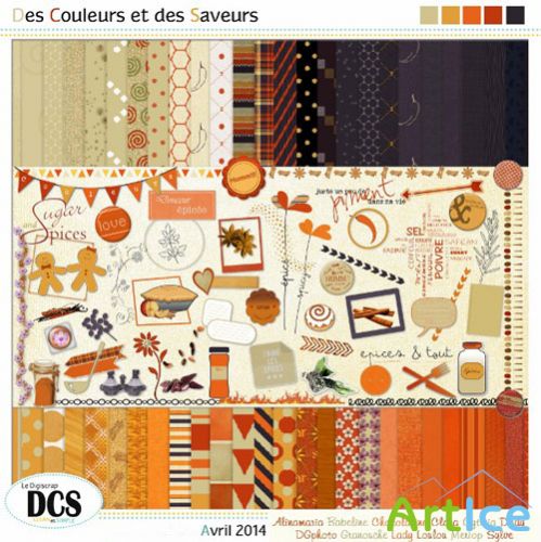 Scrap - Des Couleurs et des Saveurs PNG and JPG Files