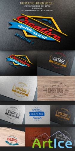 CreativeMarket - 10Photorealistic Logo Mock-Ups Vol.1