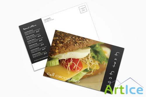 Creativemarket - Fast Food Postcard