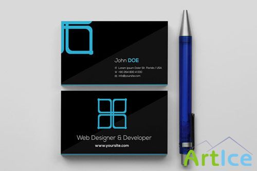 CreativeMarket - Window Black Business Card