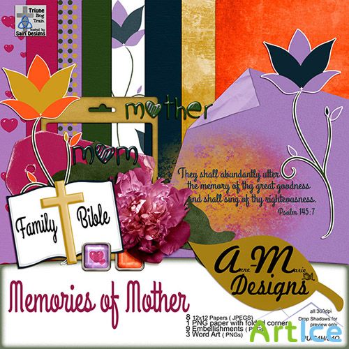 Memoris of Mother Scrap JPG and PNG