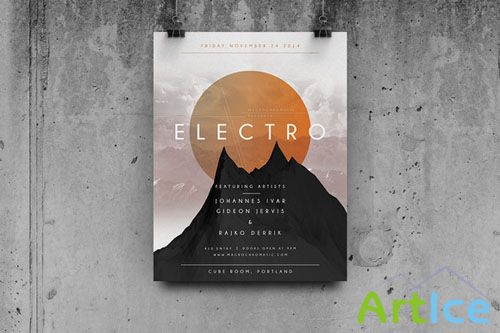 CreativeMarket - Geometric Concert - Flyer / Poster