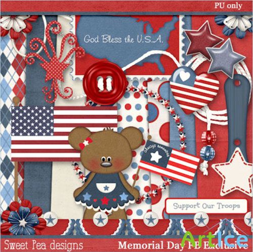 Scrap - Memorial DAy PNG and JPG