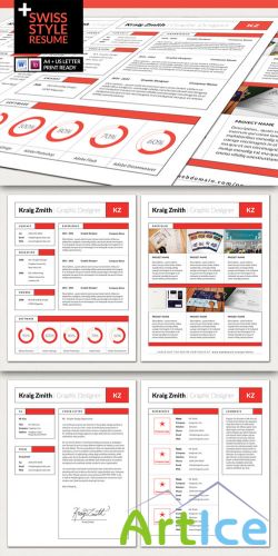 CreativeMarket - Swiss Style Resume