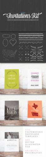 CreativeMarket - Wedding Invitation Starter Kit