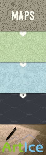 CreativeMarket - 3 Topographic Elevation Maps