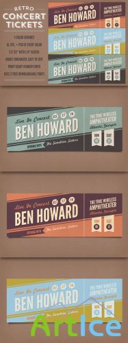 CreativeMarket - Retro Concert Tickets