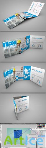 Creativemarket - Square Trifold Mockup