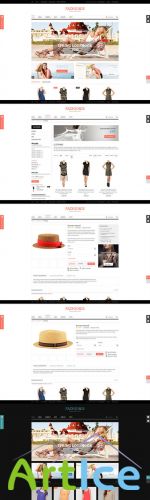 Creativemarket - Fazhionis - eCommerce PSD Template