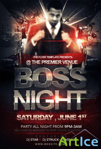 Boss Night Flyer Template