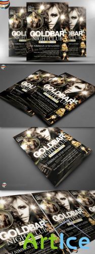 CreativeMarket - Goldbar Flyer Template