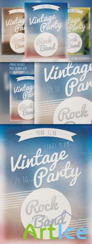 CreativeMarket - Vintage Flyer / Poster Template