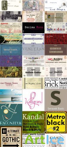 242 Commercial Fonts Collection