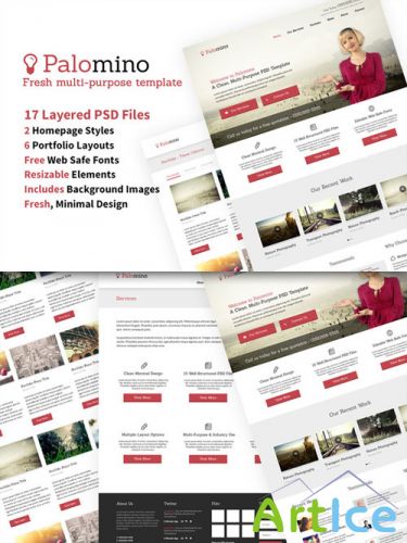 CreativeMarket - Website Template 17 PSDs