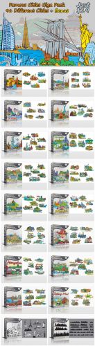 Famous Cities Giga Pack: 96 Different Cities + Bonus