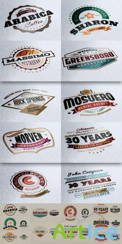 CreativeMarket - 10 Retro Signs or Banners