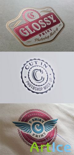 3 Photorealistic Logo Mock up Templates Vol 1