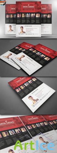 CreativeMarket - Data Geeks Flyer Template