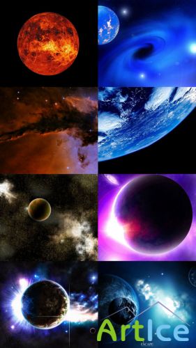 Space Wallpapers Set 18 JPG Files