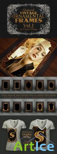 10 Vintage Ornament Frames Vol 1