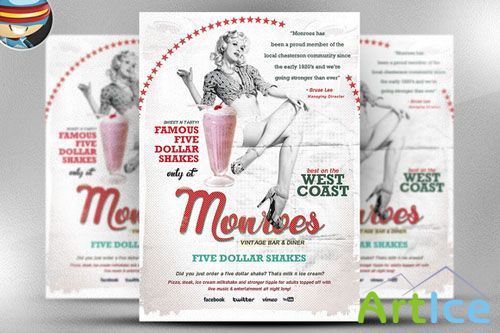 CreativeMarket - Monroes Flyer Template