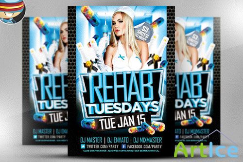 CreativeMarket - Rehab Tuesdays Flyer Template