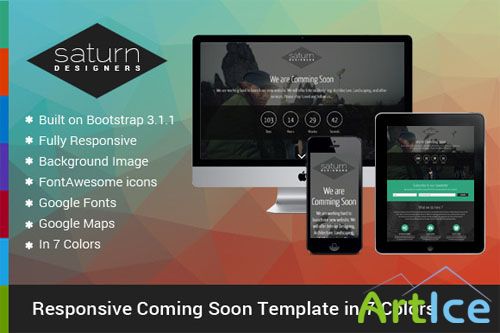 CreativeMarket - Saturn - Coming Soon Responsive