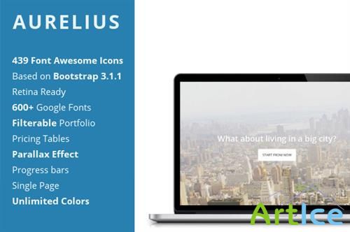 CreativeMarket - Aurelius - Modern One Page Theme