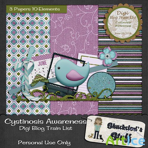 Scrap Set - Cystinosis Awareness PNG and JPG FIles