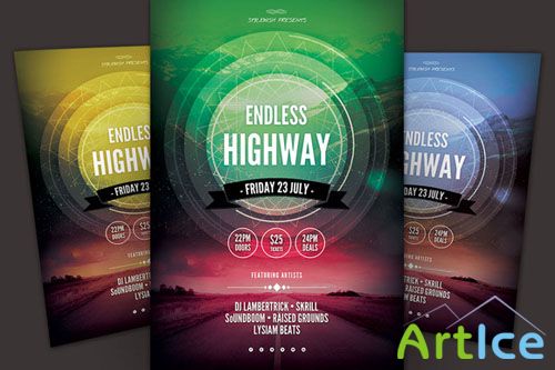 CreativeMarket - Endless Highway Flyer 51317