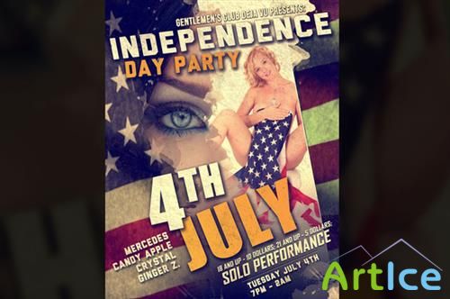 CreativeMarket - Independence Day Poster - PSD Flyer Template