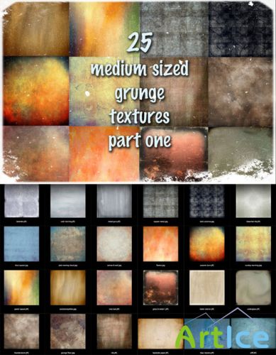 CreativeMarket - 25 medium sized grunge textures 1